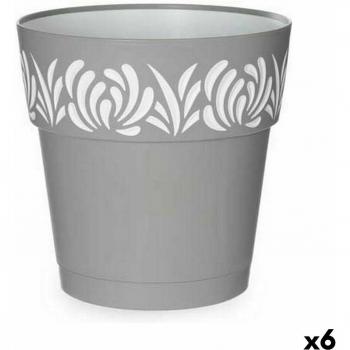 Pot de Jardin Auto-arrosant Gaia 7,5 L Gris Stefanplast