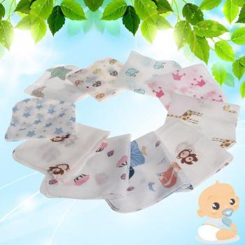 10pcs Baby Washcloths, Muslin, 28x28cm
