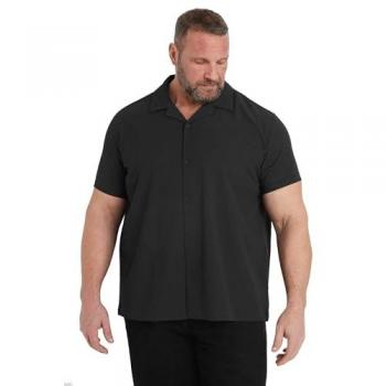 BadRhino Big & Tall 3XL Schwarzes Seersucker Shirt