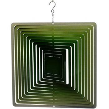 Decorazione mobile a vento quadrata verde 30 cm