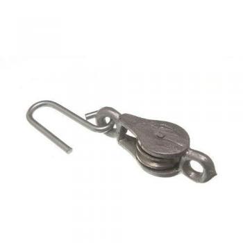 Weatherproof Galvanised Steel Washing Line Wire Rope Pulley with Hook (Pack of 100)