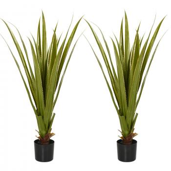 HOMCOM Agave Succulent Plants for Indoor/Outdoor Décor