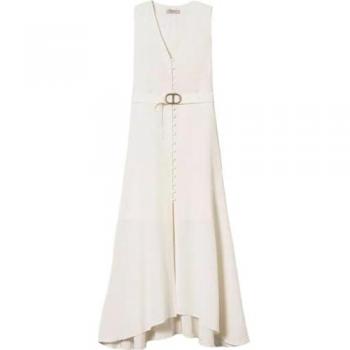 Twinset Abito lungo Avorio Taglia 42 con cintura