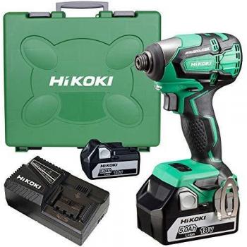 Kit moteur à impact 18 V sans balais, 2x5,0 Ah Li‑Ion – Hikoki