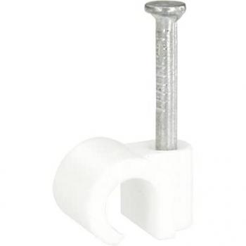 Attaches câble 20–25 mm – boîte de 100 unités, finition blanche RAL9010