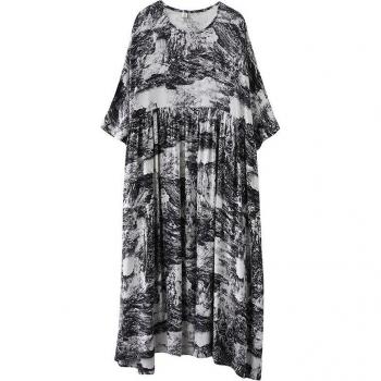 DIMANAF Women's Plus Size Loose Casual Maxi Dress