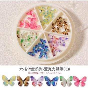 3D Vlinder Nagel Decoratie Set