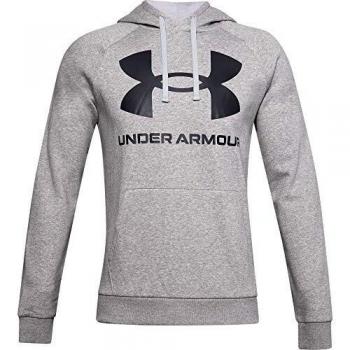 Under Armour Felpa con Cappuccio Rival Fleece Big Logo HD, Uomo, Grigio