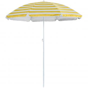 Yellow Stripe Metal Beach Parasol