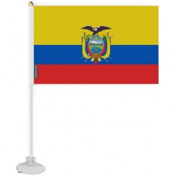 Drapeau ventouse Équateur 20x30cm en 1 pièce