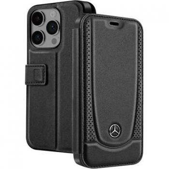 Coffret cuir Mercedes iPhone 14 Pro avec porte-cartes
