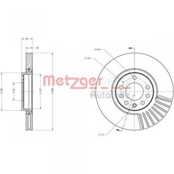 METZGER 6110103 Standard Bremsscheibe