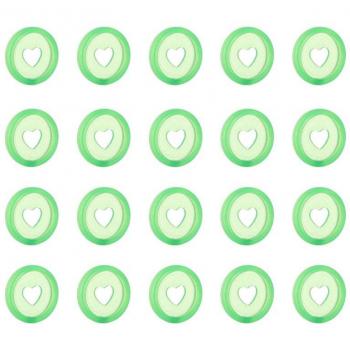 20 transparente Herz-Ringe für kreative Projekte