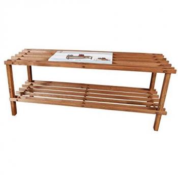 Mueble Zapatero 2 baldas de madera abeto 74x26x29 cm