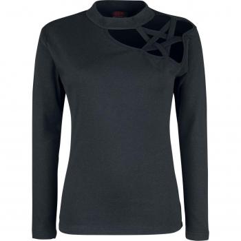 Gothic Elegance Black Long Sleeve Tee