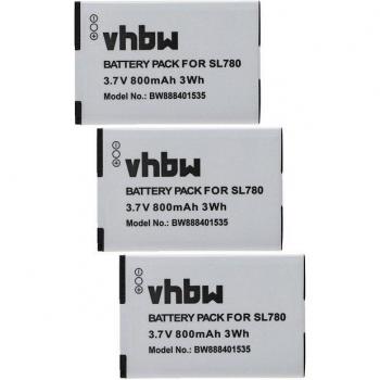 OpenScape SL5 Wireless Phone Battery Trio – Vhbw 800 mAh Li‑Ion Cells