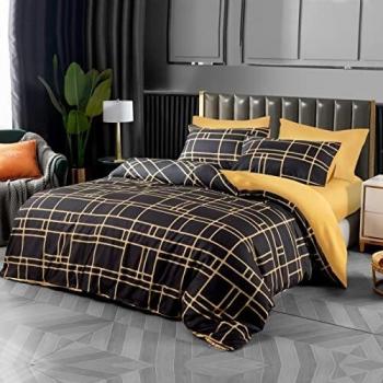 Pamposh King Size Duvet Cover Sets Reversible Bedding 3 Pcs With Zipper Closure