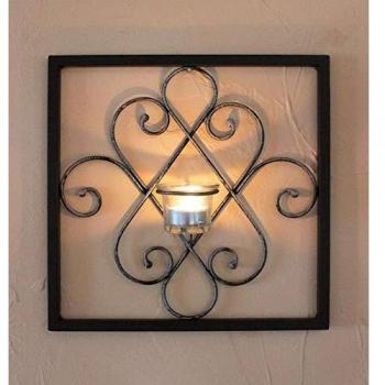 Porta tealight da parete in metallo 31 cm