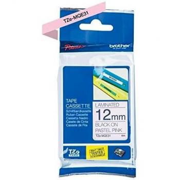 Brother Schriftbandkassette TZe-MQE31 schwarz/pastellrosa