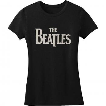 T-shirt nera femminile Drop T Beatles