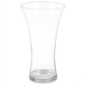 Jarrón cristal boca ancha 14 x 26 cm para decoración