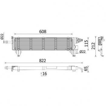 Radiateur MAHLE ORIGINAL pour batterie de traction CRE 1 000P