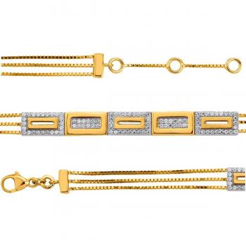 Oro Placcato Scarlett Altesse Bracciale Dorato Bianco