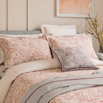 Celina Cotton Duvet Cover Set by Bedeck of Belfast, Coral