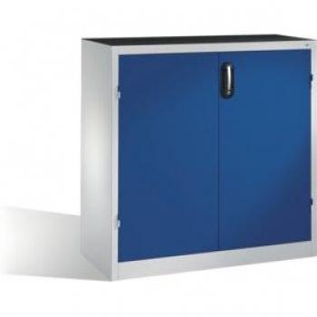 Armoire à Portes Battantes 2 Tablettes Bleu Gentiane