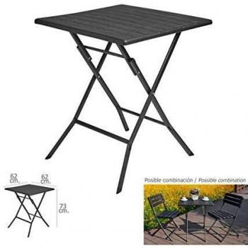 Tavolo Cirella 62x62x73H cm in PVC nero