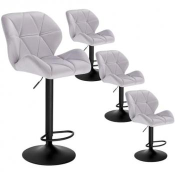 Woltu Bar Stools – Sgabelli Moderni, Alta Quota, Grigio Chiaro