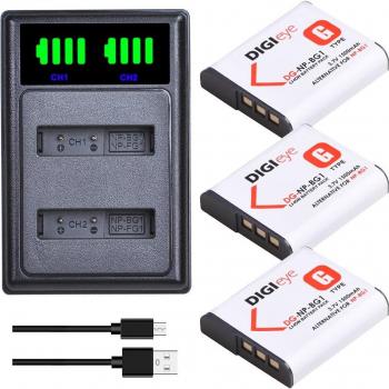 NP BG1 Battery + LED Charger for Sony DSC Models