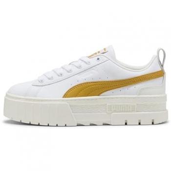 Damen‑Sneakers „MAYZE LUX WNS“ von PUMA – Größe 40 – Weiß (Gold-Archiv)
