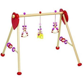 Heimess Portique d'activité en bois sur roulettes Ourson Petit Coeur
