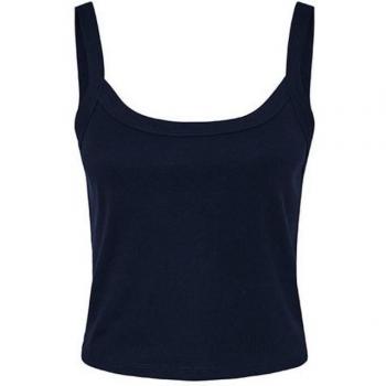 Bella+Canvas Women's Micro Ribbed Navy Top