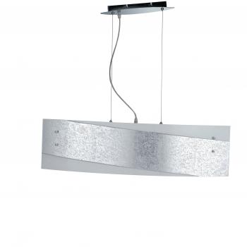 Paris Collection 4-Light Straight Bar Pendant Ceiling Light (Silver, 30in x 8in)
