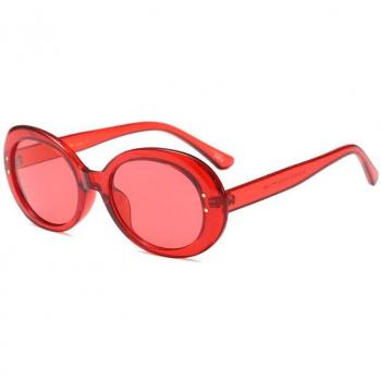 Rhinestone Temple Oval Sunglasses for Women and Men
