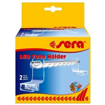 Sera 31292 LED Tube Holder Clear Acrylglashalterung, 2 Stück, Silber