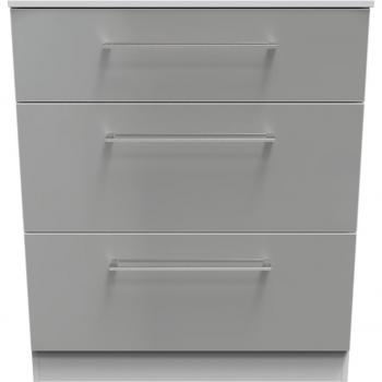 Chester 3 Drawer Deep Chest in Gloss White