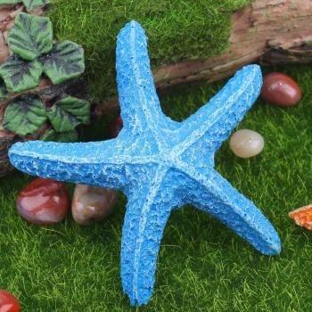 Aquarium Decoratie Sterren (2 Stuks, Blauw en Oranje)