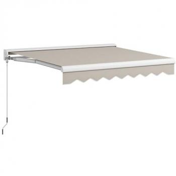 Toldo Eléctrico/Manual Outsunny 250x200 cm Crema con Mando a Distancia