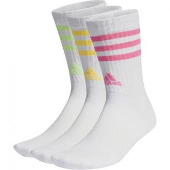 Calcetines deportivos adidas 3 rayas blanco