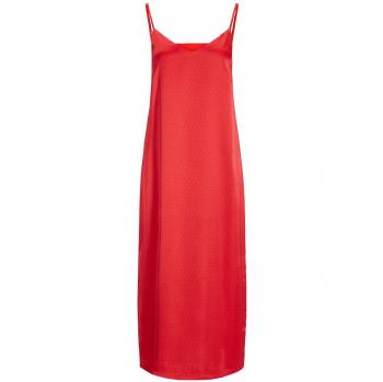Jack & Jones Women's Cleo Satin Midi Dress in Bright Rose