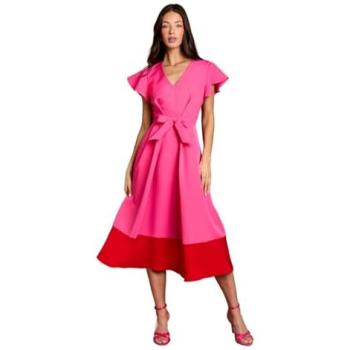 Coast Women’s Crepe Midi with Bow Detail (Magenta)
