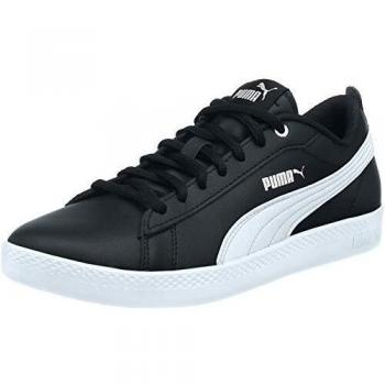 PUMA Damen Smash WNS v2 L Sneaker, Schwarz Weiß, 42 EU