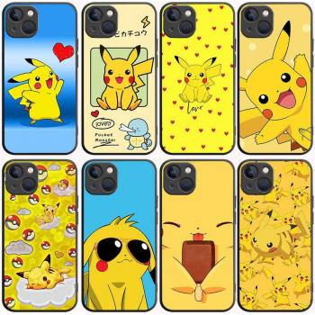 B-79 Pokemon Pikchu Black Case for OPPO A5 A9 A15 A16 A55 A94 A95 A96 Reno 6 7 8 10 5G Realme 7I 8I C30 C31 VIVO V23E V25 V27 Pro Y20S Y17S VIVO Y21 buff