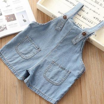 DFXD Children's Loose Fit Denim Overalls 1-5T