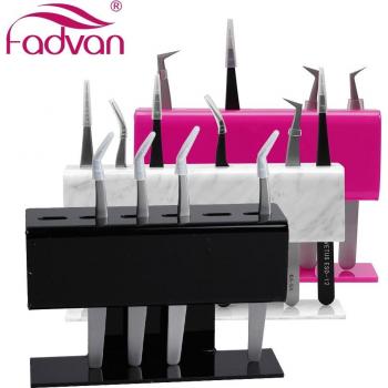 Support de rangement pour pinces à cils, 6 trous, rose