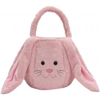 Panier Lapin en Peluche avec Sac à Œufs