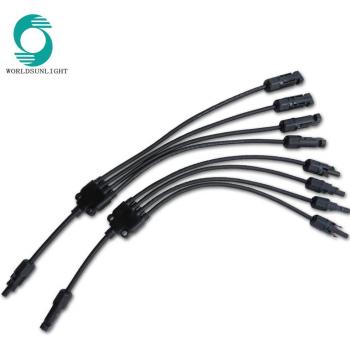 Cable solar con conector ramificado tipo MC4 4Y, resistente al agua, con aprobación CE y TUV